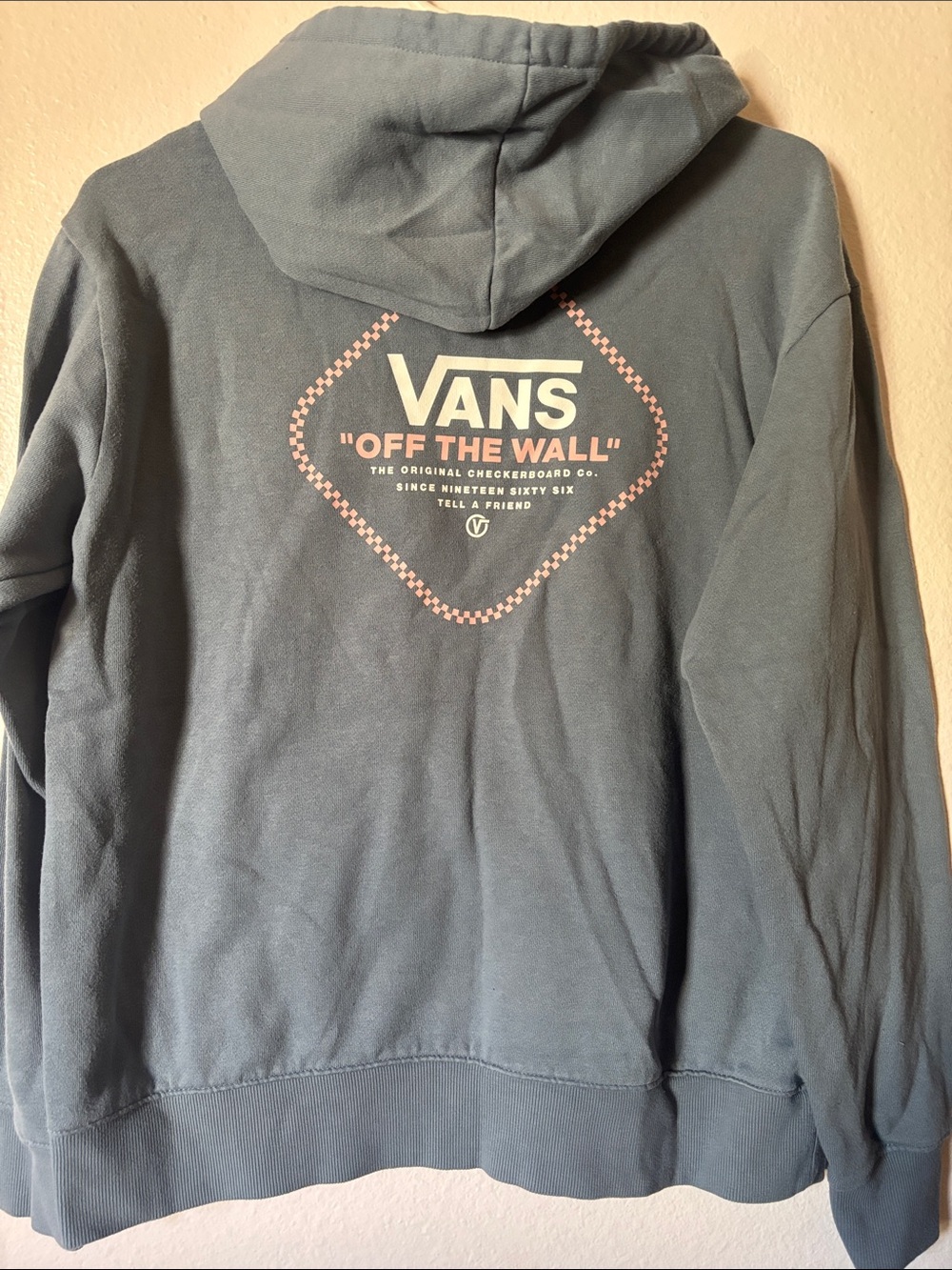 Men’s Vans Off The Wall Classic Pullover Hoodie Sweatshirt Blue Size M